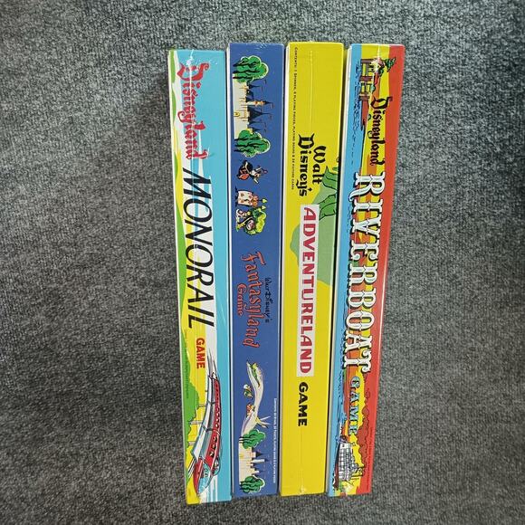 Disney Board Game Lot 4 Adventureland Fantasyland Monorail River 2005 SEALED - Picture 11 of 15